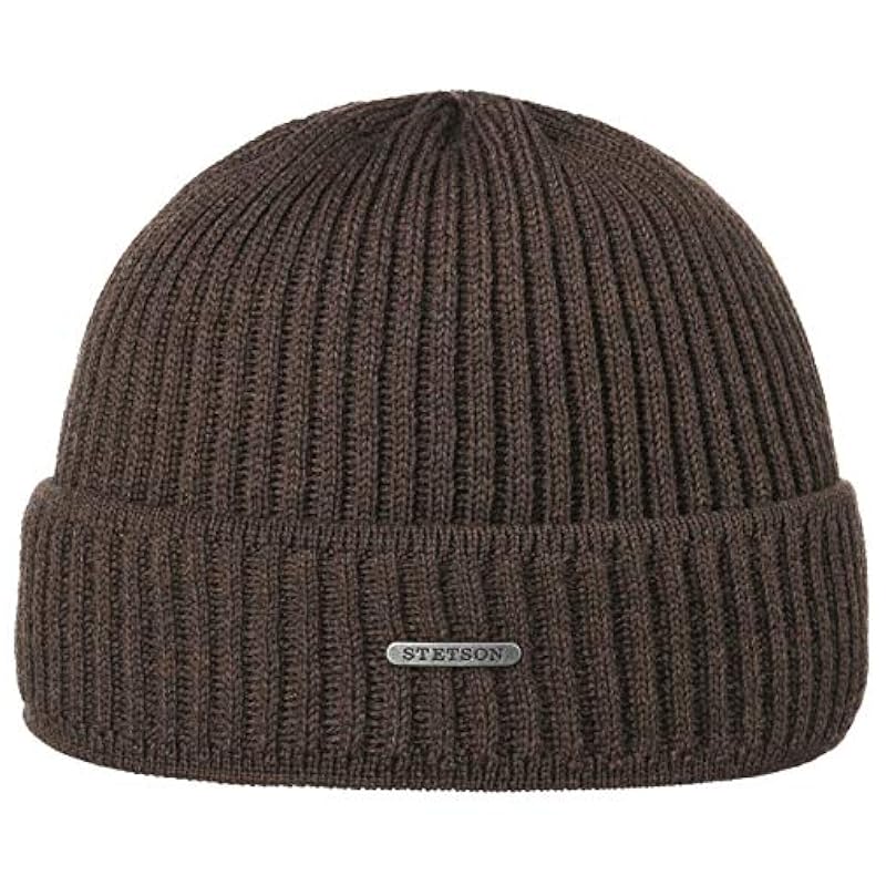 Stetson Hats & Caps ‎unisex-ad Stetson Parkman Knit Hat Women/Men | Made in Italy Dark Brown