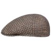 Stetson Stetson Houndstooth Tweed Driver Flat Cap Men - Made in Germany Brown-blue ‎mens Hats & Caps
