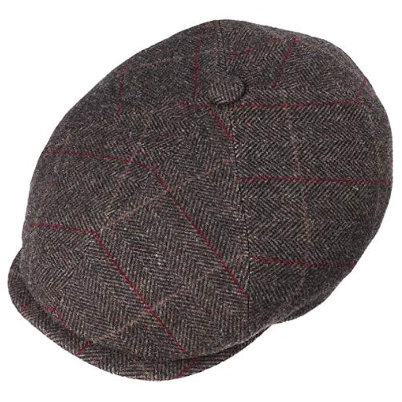 ‎mens Hats & Caps Stetson Stetson Ore Colour Lines Flat Cap Men Brown 7 1/8