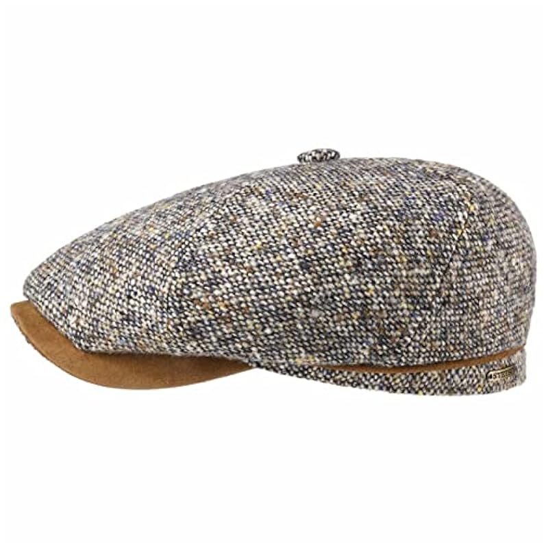 Stetson Brooklin Virgin Wool Contrast Flat Cap Men Black 7 1/4-7 3/8 ‎mens Hats & Caps Stetson