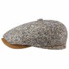 Stetson Hats & Caps ‎mens Stetson Brooklin Virgin Wool Contrast Flat Cap Men Black 6 3/4-6 7/8