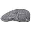 Stetson Hats & Caps ‎womens Stetson Hardwick Houndstooth Flat Cap Women/Men - Made in Germany Blue