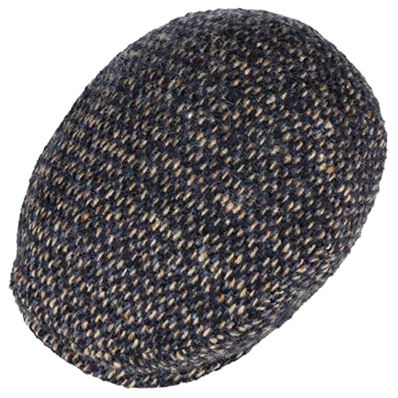 ‎mens Hats & Caps Stetson Stetson Kent Tuckmill Wool Flat Cap Men - Made in The EU Blue-beige