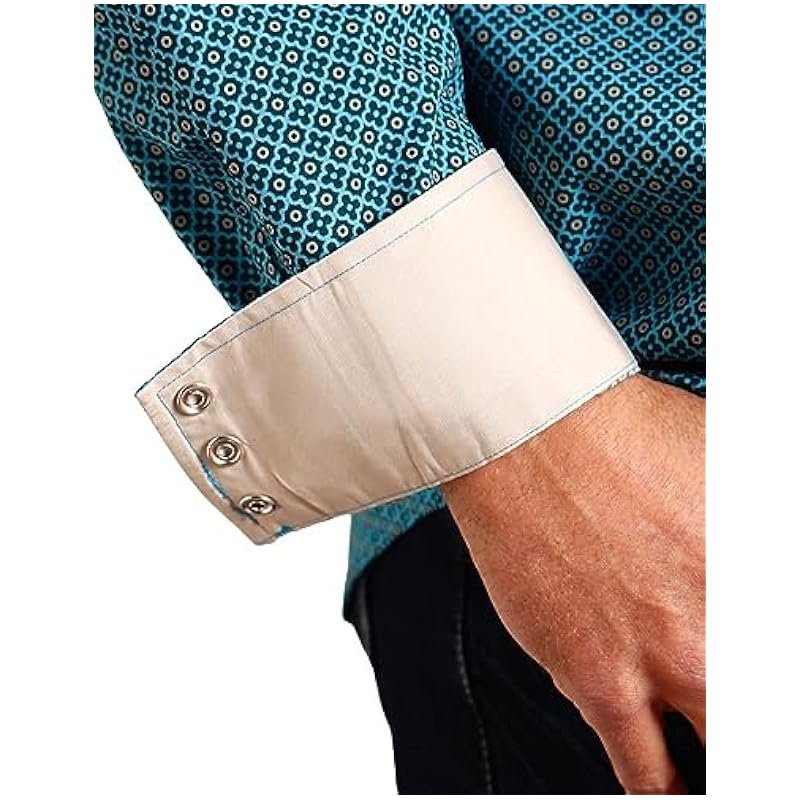 Shirts Stetson Stetson Green Four Leaf Foulard Print - Mens Shirt Green