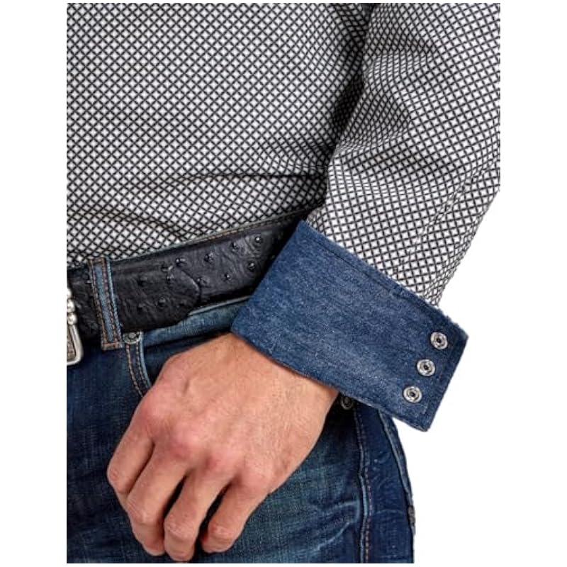 ‎mens Shirts Stetson Stetson All Over Black Print - Mens Shirt