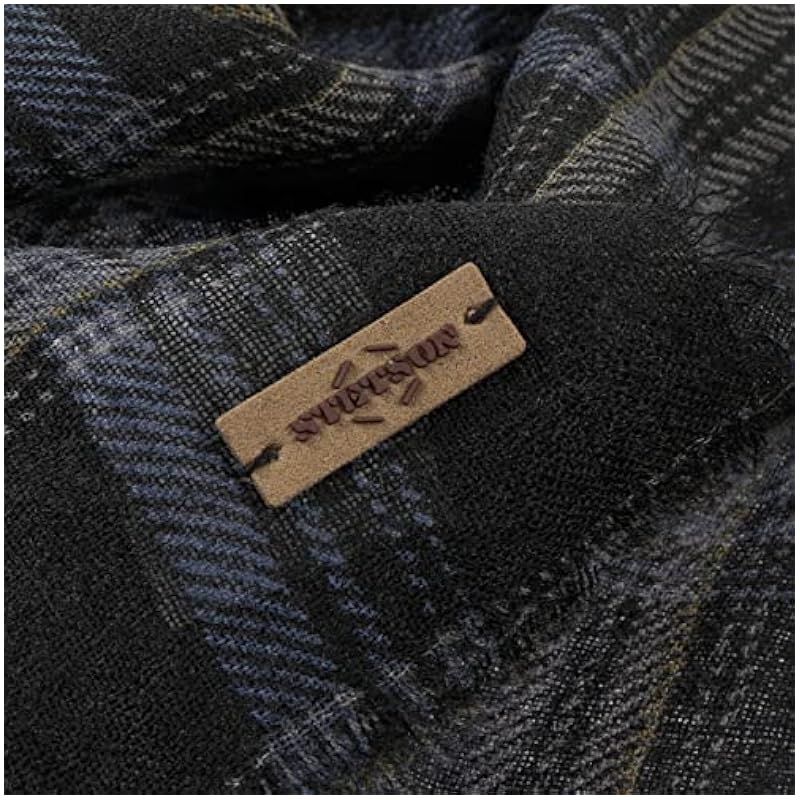 Stetson Shadow Plaid Scarf Women/Men - Black-grey Stetson ‎womens Scarves & Wraps