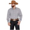 Stetson Stetson Men's Geo Print Long Sleeve Western Pearl Snap Shirt Dark Blue Small ‎mens Shirts