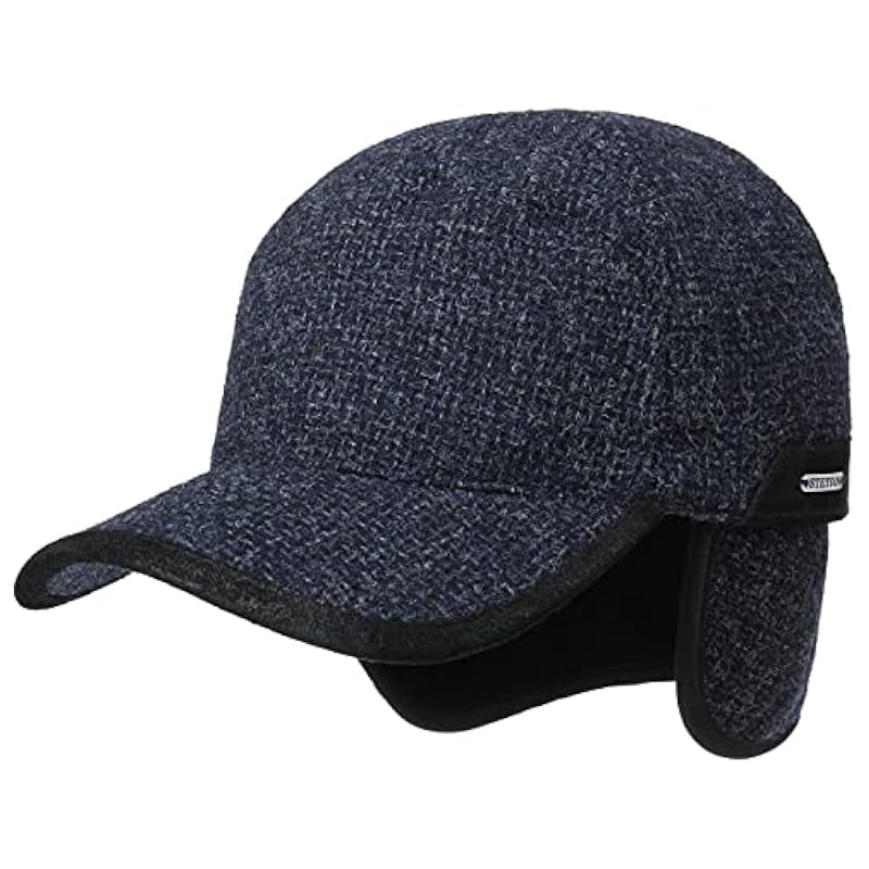 Hats & Caps Stetson Stetson Daysville Wool Cap with Ear Flaps Men - Made in The EU Navy