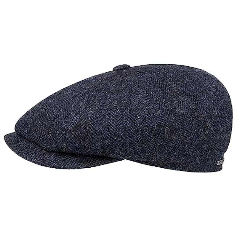 Stetson Hatteras Classic Wool Flat Cap Men - Black-blue ‎mens Hats & Caps Stetson