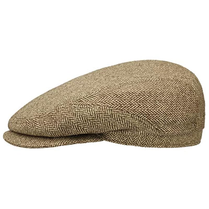Stetson Stetson Belfast Silk Flat Cap Women/Men | Made in The EU Light Brown ‎mens Hats & Caps