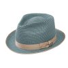 Stetson Hats & Caps ‎mens Stetson Inwood Hemp Braid Fedora Turquoise