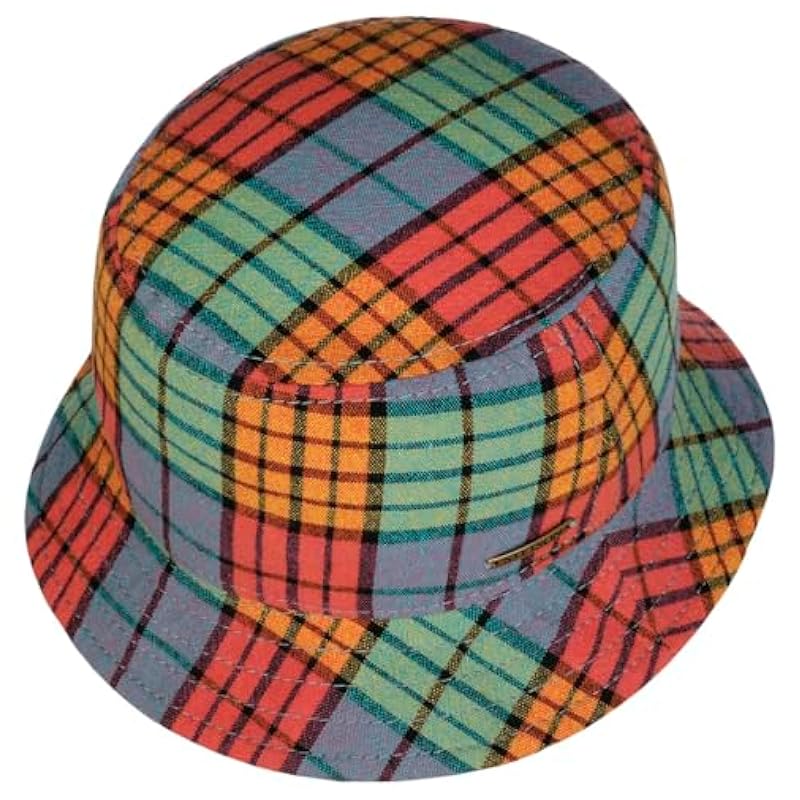 Stetson Stetson Colour Check Bucket Cloth Hat Women/Men - Made in The EU Mixed Colo ‎womens Accessories