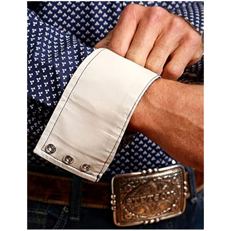 Stetson Western Shirt Mens L/S Polaris Geo M Blue 11-001-0425-1060 BU Stetson ‎mens Shirts