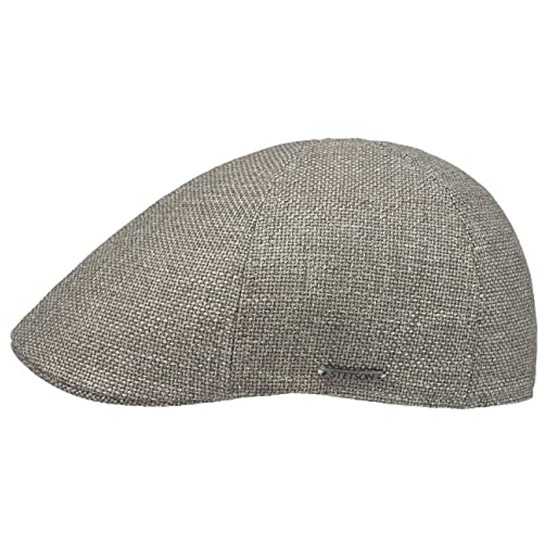 Stetson Ellington Flat Cap Men - Made in The EU Grey-beige Hats & Caps Stetson