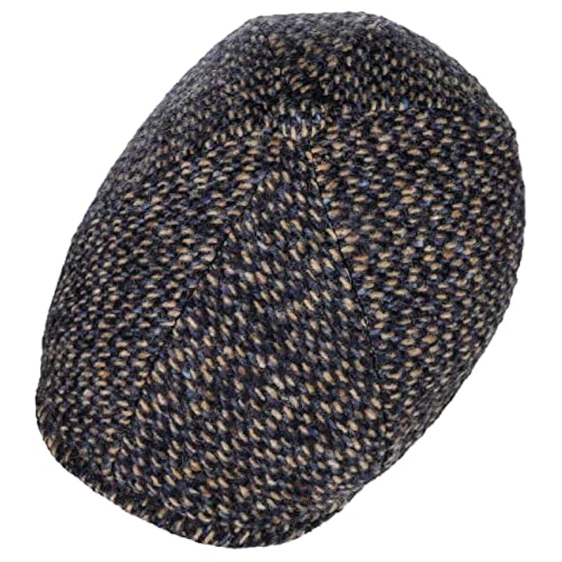 Stetson Hats & Caps ‎mens Stetson Tuckmill Wool Flat Cap Men - Made in The EU Blue-beige