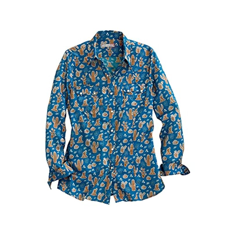 Stetson Womens Tin Haul Cacti Print Snap Shirt Large White Stetson ‎womens Tops, Tees & Blouses