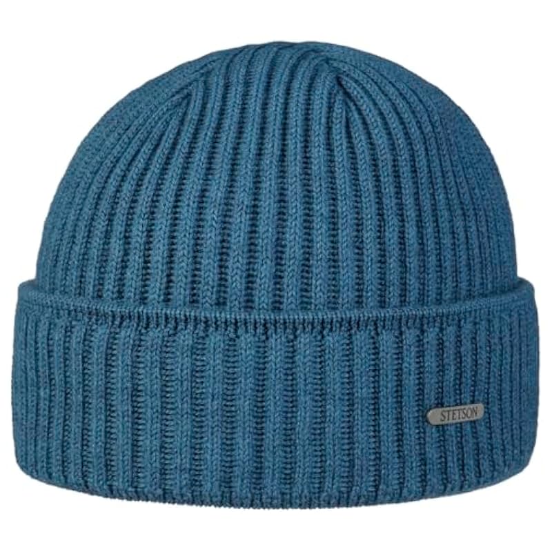 Stetson Parkman Knit Hat Women/Men | Made in Italy Petrol Blue ‎unisex-ad Hats & Caps Stetson