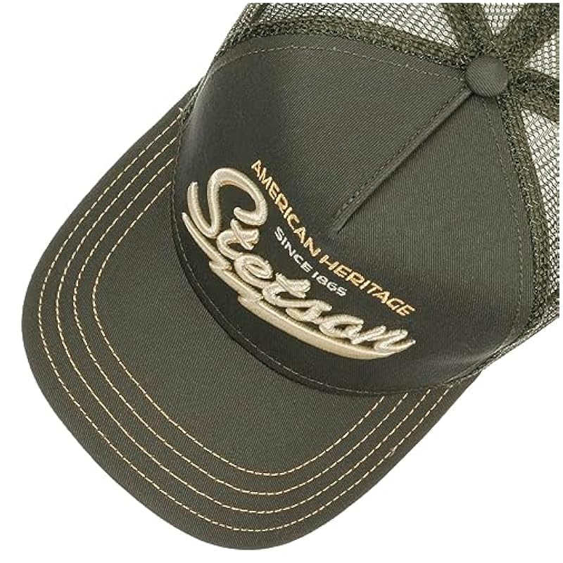 Stetson Since 1865 Trucker Cap Men Olive 6 3/4 Stetson ‎unisex-ch Hats & Caps