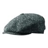 Stetson Men's Houndstooth Hatteras Cap Black ‎mens Hats & Caps Stetson