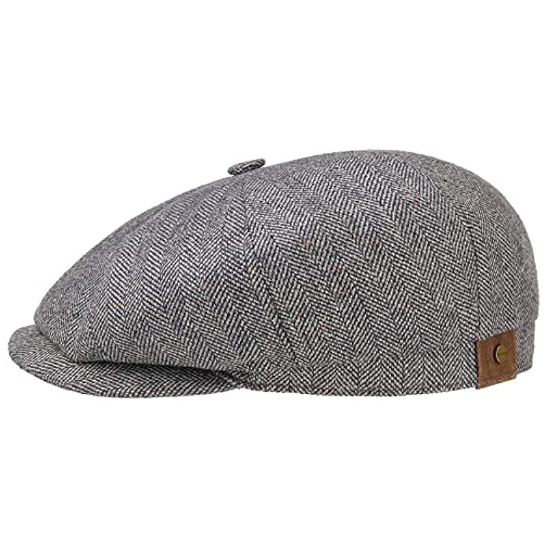 ‎mens Hats & Caps Stetson Stetson Hatteras Frame Silk Cap Women/Men - Made in The EU Blue-white