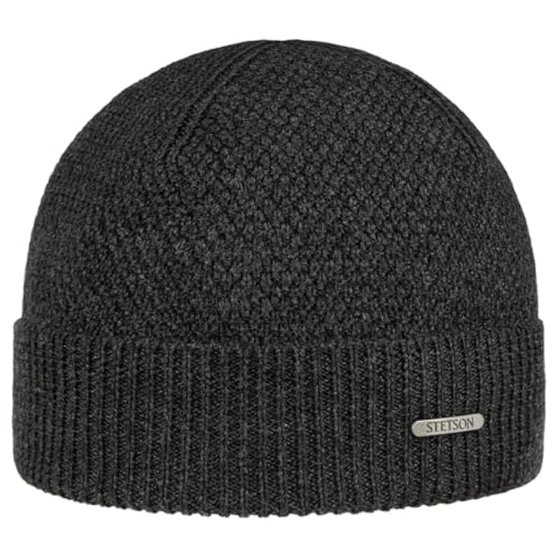 Stetson Hats & Caps ‎womens Stetson Rodrick Merino Knit Hat Women/Men - Made in Italy Anthracite