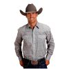 Stetson Shirts ‎mens Stetson Shadow Medallion Snap Grey - Mens Shirt