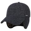 ‎mens Hats & Caps Stetson Stetson Vilson Wool Cap with Ear Flaps Men - Navy