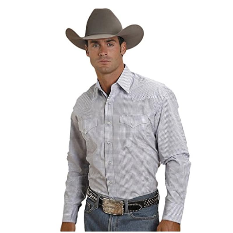 ‎mens Shirts Stetson Stetson 11-001-0478-0036 Bu Mens Stetson Long Sleeve Shirt Blue M