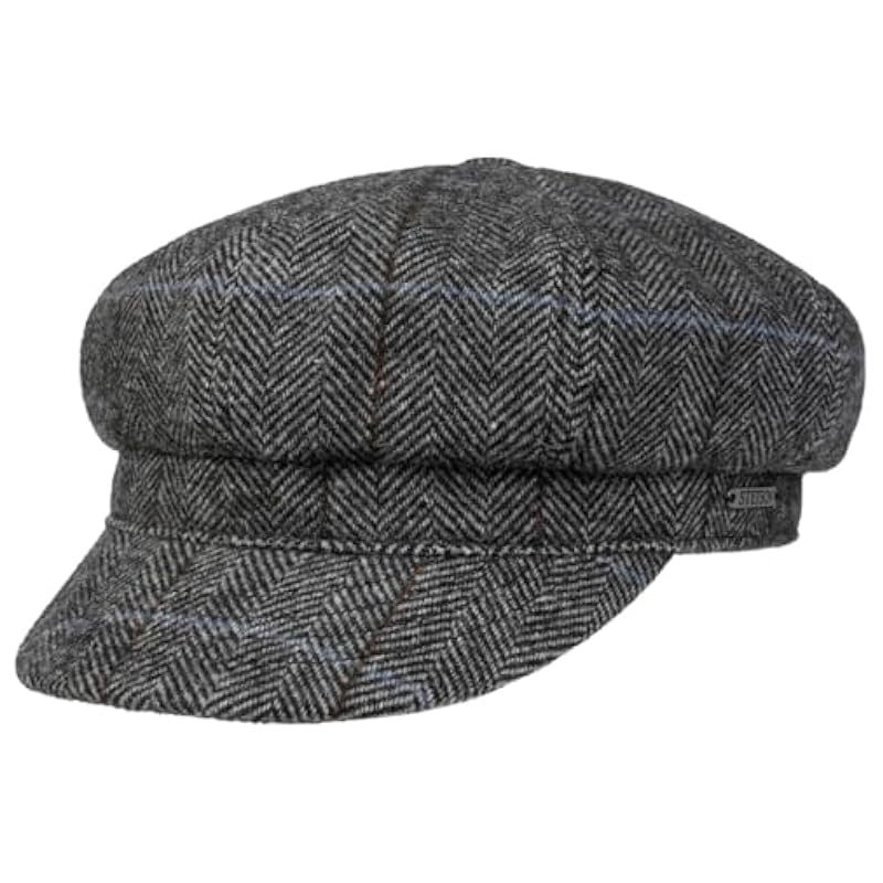 Stetson Kinty Wool Newsboy Cap Women/Men - Grey-black ‎womens Hats & Caps Stetson