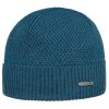 Stetson Rodrick Merino Knit Hat Women/Men - Made in Italy Petrol Blue ‎womens Hats & Caps Stetson