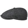 Stetson Hats & Caps ‎mens Stetson Hatteras Brayton Flat Cap Men - Made in Germany Grey-blue