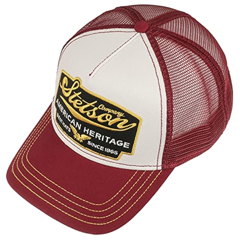 Stetson American Heritage Trucker Cap Women/Men Bordeaux 6 3/4 Stetson ‎unisex-ch Hats & Caps