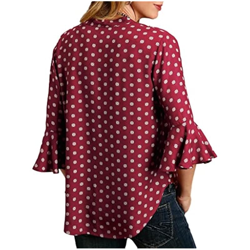 Stetson Western Shirt Womens Button L/S XL Wine 11-050-0590-7029 WI Stetson ‎womens Tops, Tees & Blouses