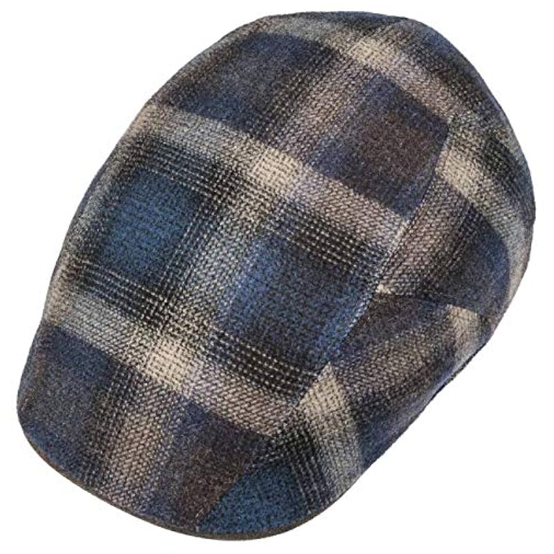 Stetson Stetson Camanto Virgin Wool Check Flat Cap Men Blue 7 7/8 ‎mens Hats & Caps