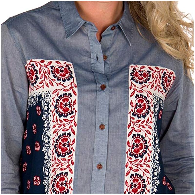 Stetson Tops, Tees & Blouses ‎womens Stetson Ladies Collection Long Sleeve T-Shirt-Summer I Blue
