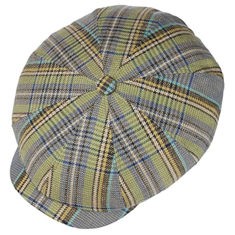 Stetson Hatteras Melaco Check Flat Cap Men - Made in Germany Green Stetson ‎mens Hats & Caps