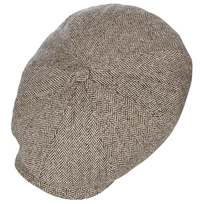 ‎mens Hats & Caps Stetson Stetson Hatteras Frame Silk Cap Women/Men - Made in The EU Beige-black