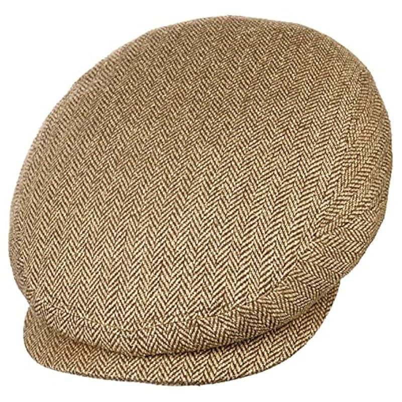 Stetson Stetson Belfast Silk Flat Cap Women/Men | Made in The EU Light Brown ‎mens Hats & Caps