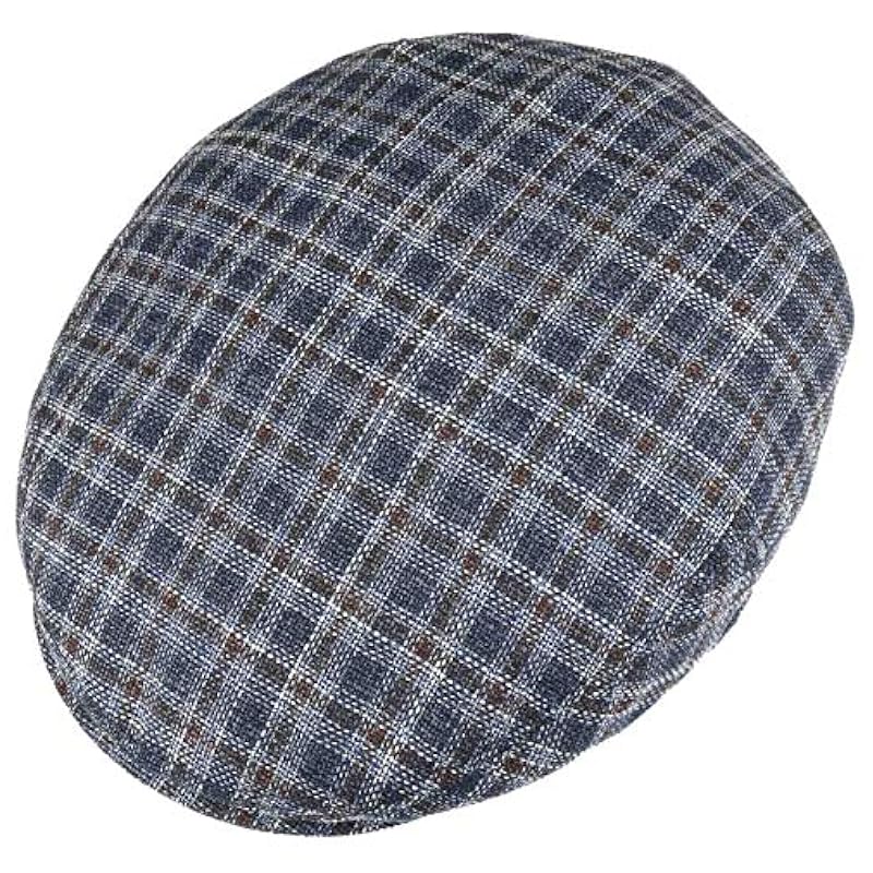 Stetson Kent Cerruti Flat Cap with Silk Men - Made in Germany Blue Stetson ‎mens Hats & Caps