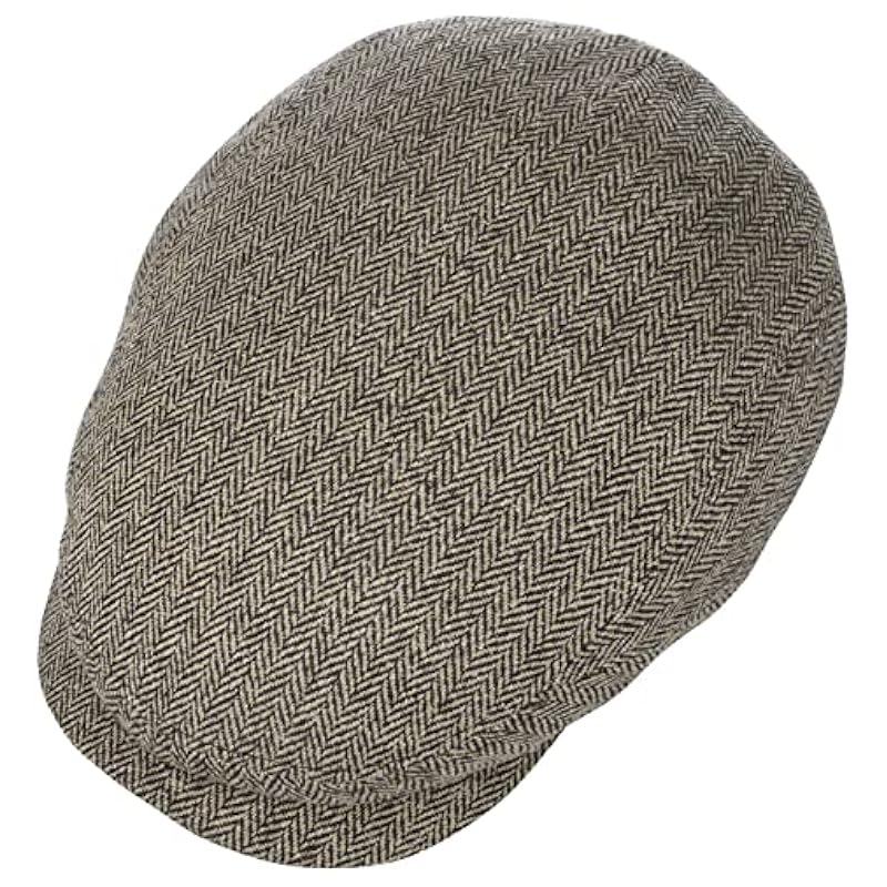 Stetson Stetson Belfast Silk Flat Cap Women/Men | Made in The EU Beige-black Hats & Caps
